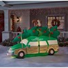 Gemmy 8.5FT National Lampoon Station Wagon with Tree Christmas Airblown Inflatable - 2 of 4