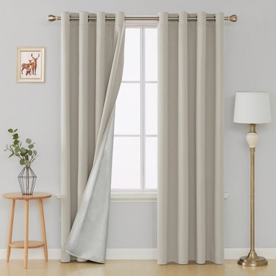 Deconovo Silver Coated Thermal Blackout Curtains (2 Panels)