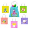 Syncfun 36pcs Easter Gift Bags for Kids, Non Woven Easter Tote Bags with Handles Party Treat Bags Egg Hunt Game, Easter Party Supplies Favors - 2 of 4