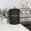 AuldHome Design Enamelware Compost Bin, Farmhouse Compost Can Set w/ Lid and Filters, 1.3 Gallon - 4 of 4