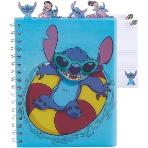 Disney Lilo and Stitch Tab Journal Notebook, Spiral Bound, 96 Lined Pages, 8 x 7 inches, Blue - 1 of 1