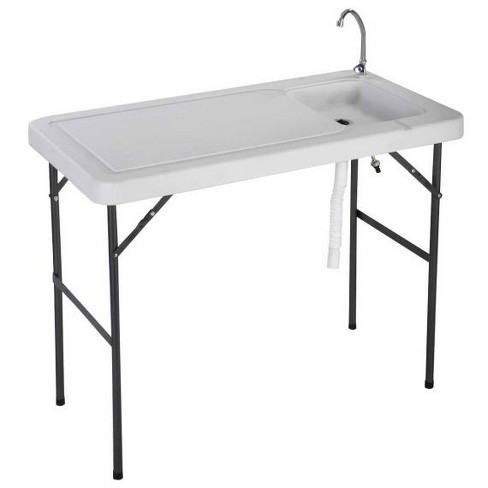 PORTABLE FOLDING OUTDOOR FISH FILLET TABLE CLEANING/CUTTING SINK FILET TABLE 