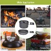 Angel Sar 12-Piece Camping Cookware Set, Aluminum Pot Pan Kit with Foldable Cutlery, for Outdoor Camping Hiking Picnic, 2-3 Person - 2 of 4