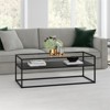 Metal Ada Rectangular Coffee Table in  Black - Henn&Hart - 3 of 4