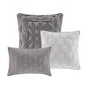 Sapphtopaz Comforter Set Bedding Comforter Sets Seersucker Modern Splicing Design Texture Printing Pattern Quilt Set 7 Piece - 4 of 4