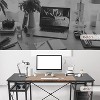 DOMETOUR 47.2" Computer Desk w/ 4 Storage Shelves & 4 Hooks, Large Desk Study Writing Table - 2 of 4