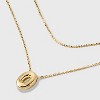 14K Gold Dipped Initial Bubble Multi-Strand Pendant Necklace - A New Day™ Gold - 4 of 4