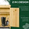 NicBex Outdoor Storage Shed with Lockable Door, Wooden Tool Storage Shed with Detachable Shelves and Pitch Roof - 4 of 4