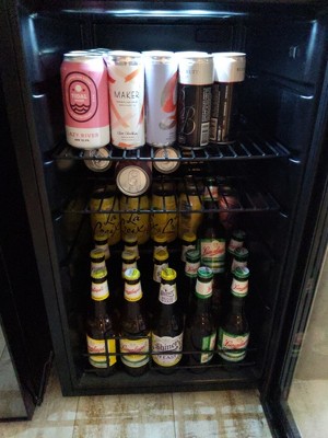 Newair 100 Can Beverage Fridge with Glass Door, Small Freestanding Mini  Fridge