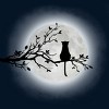 Men's Design By Humans The Cat and The Moon By Maryedenoa T-Shirt - 2 of 4