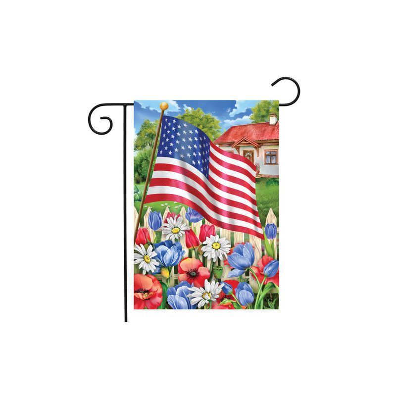Americana Garden Summer Garden Flag 12.5 x 18 Patriotic Floral Briarwood Lane, 2 of 4