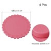 Unique Bargains PVC Heat Resistant Waterproof Flower Shape Coasters 4 Pcs 4.13" - 2 of 4