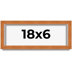 PosterPalooza | Panoramic Modernist Brown Picture Frame - UV Acrylic, Foam Board Backing, Hanging Hardware - 1 of 4