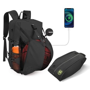 NEW YORK XPRESS B00391 Sports Waterproof Backpack with Ball Holder & Separate Shoe Bag - 1 of 4