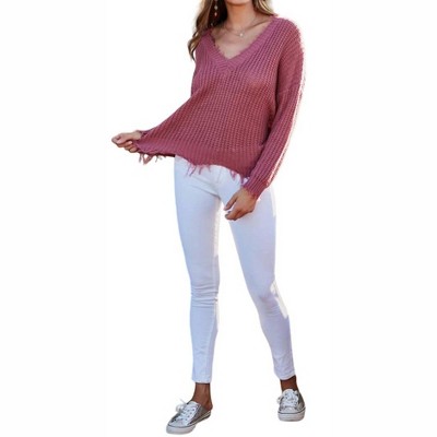 Women's Frayed Sweater - Mainstrip