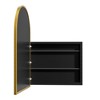 Spassway Recessed or Wall Mount Medicine Cabinet 24 x 36 Inch Bathroom Mirror Cabinet with HD Mirror, Black - 4 of 4