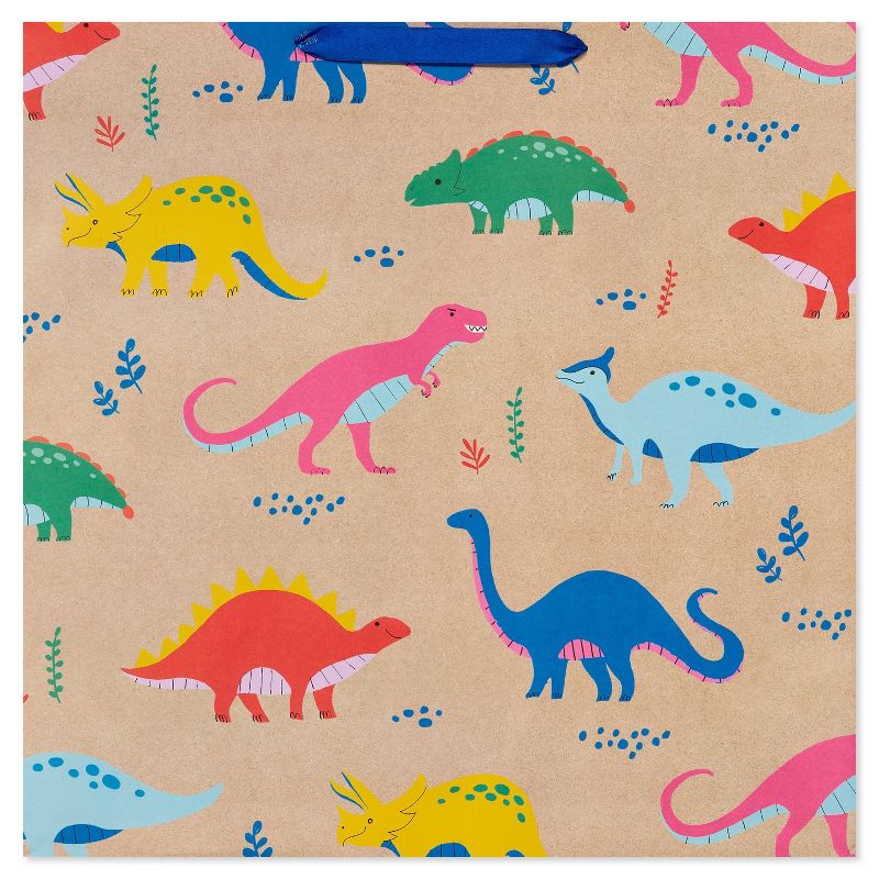 Dino on Kraft Kids&#39; Square Gift Bag - Spritz&#8482;, 2 of 5