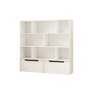 TopComfy Decorative Bookshelf Kids Toy Storage Organizer with Movable Drawers for Playroom, White, 48.03"*12.99"*46.46" - 2 of 4