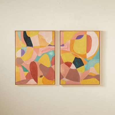 (Set of 2) 18" x 24" Shapes and Lines Framed Wall Arts - Opalhouse™ designed with Jungalow™