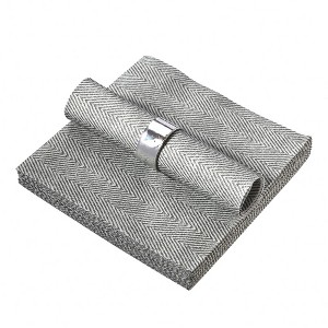 Silver Spoons Herringbone Linen Look Napkins for Events - 1 of 1