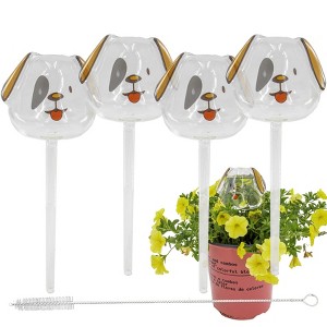 5 Star Super Deals Automatic Self Watering Glass Plant Puppy Dog Globes - Drip Irrigation Ideal for Vacation Plant Care, Indoor/Outdoor - 1 of 4