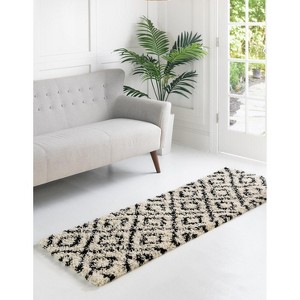 Unique Loom Trellis Shag Ruth Trellis Indoor Woven Area Rug - 1 of 4