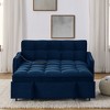 NicBex 47 Inch Loveseat,Modern Comfy Velvet Loveseat Sofa with Adjustable Back & Pull-Out Bed,Small 2-Seater Couch for Living Room - 4 of 4