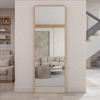 Aluminum Slim-Frame Gold Full-Body Straight Rectangle Mirror with Stand - 4 of 4