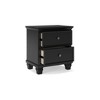 Signature Design by Ashley Lanolee Classic 2 Drawer Nightstand for Bedroom, Black - 3 of 4