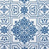 Martha Stewart Strie Medallion Dual Purpose Kitchen Towel 2-Pack Set, Navy Blue, 16"x28" - 2 of 2