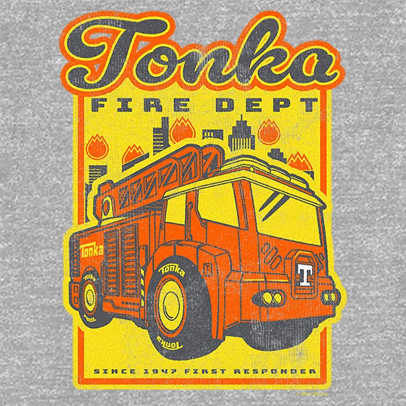 Tonka Fire Dept Since 1947  T-Shirt - Athletic Heather - 2T, 2 of 4