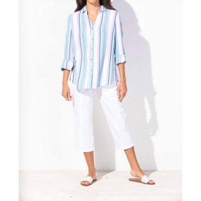 Women's 3/4 Sleeve Cotton Button Down Shirt - ESCAPE BY HABITAT