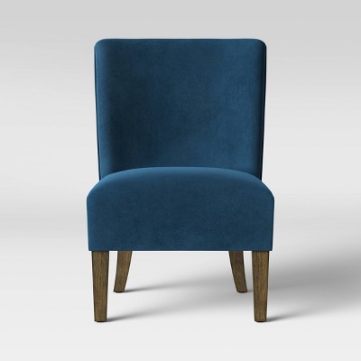 blue velvet chair target