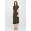 WEST K Women's Parker Cre-Neck Short Sleeve Knob-Front A-Line Midi Dress - 2 of 4