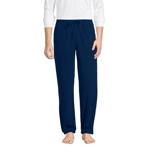 Lands' End Men's Fleece Pajama Pants - XX Large - Deep Sea Navy