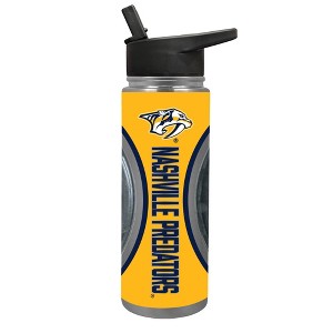 NHL Nashville Predators Jr. Thirst Game Puck Water Bottle - 24oz - 1 of 4