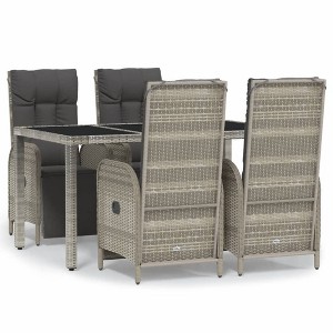 vidaXL Garden Dining Set Grey, Dark Grey - 1 of 4