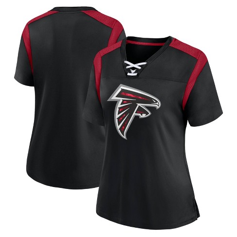 Nfl Atlanta Falcons Women s Short Sleeve Lace up V neck Fashion Jersey Target