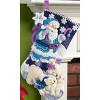 Bucilla Felt Stocking Applique Kit 18" Long-Arctic Santa - 2 of 2