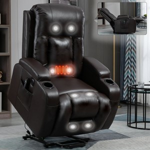 NicBex Faux Leather Lift Recliner Chair for Elderly,Massage Chairs with 8-Point Massage and Lumbar Heating,Reclining Chairs for Living Room - 1 of 4