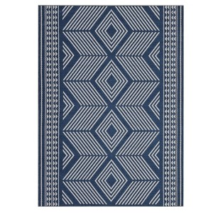 Washable Modern Geometric Rug Non Slip Low Pile Rug Soft Contemporary Throw Floor Cover Foldable Indoor Carpet for Living Room Bedroom Playroom - 1 of 4