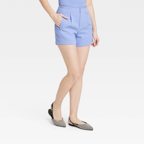 WOMEN SHORTS WITH RECYCLED SKY BLUE LYCRA