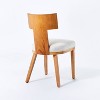 Salduro Sculptural Wood Dining Chair with Upholstered Seat Linen - Threshold™ designed with Studio McGee - image 4 of 4