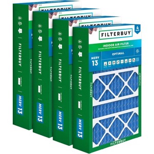 Filterbuy 17x26x4 Air Filter (4-Pack), Pleated MERV 13 Health Defense Replacement HVAC AC Furnace Air Filters Replacement for Lennox - 1 of 4