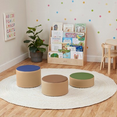 SoftZone Earthtone Foam Stump Stool Set, 3-Piece