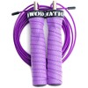 WOD Nation WOD Nation Attack Speed Jumping Rope, Unique One Thick and One Light Jump Cable Skipping Workout System, 11 Foot, Purple - 2 of 4