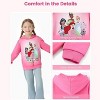 Disney Princess Toddler Sweatshirts Ariel Tiana Cinderella and Belle,Hoodie Graphic Pullover Tops Pink - 4 of 4
