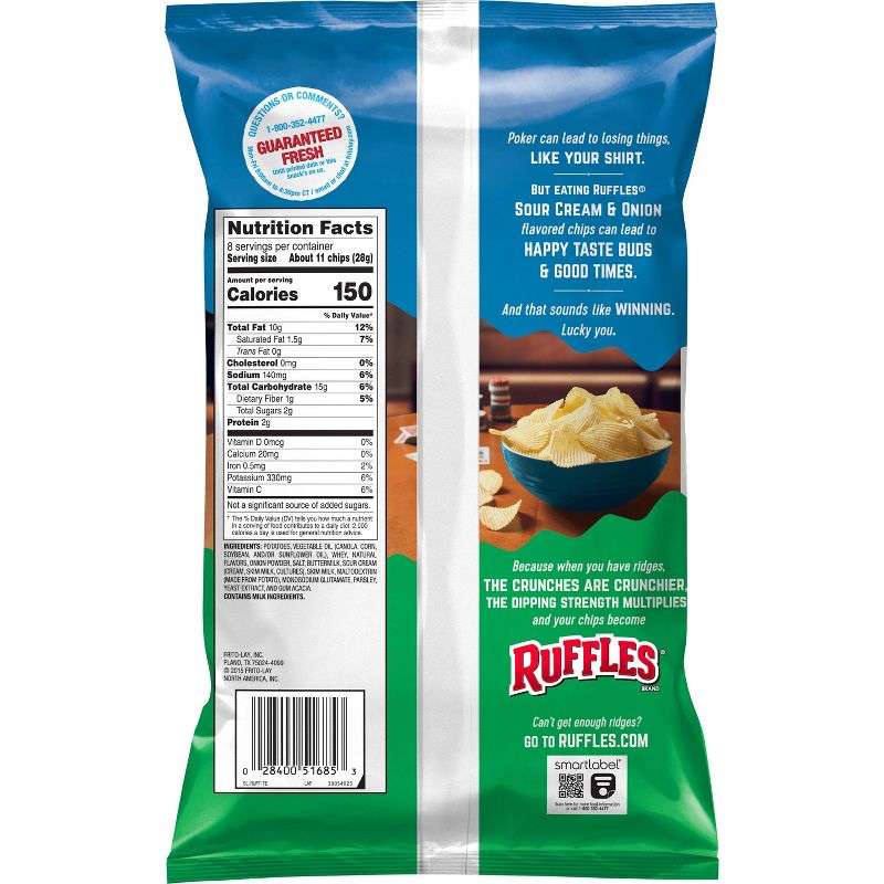 Ruffles Sour Cream And Onion Chips - 8oz, 2 of 4