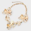Floral Bloom Necklace - A New Day™ Gold: Nickel-Free Metal, Lobster Claw Clasp, 16" Length, Statement Piece with Flower Accents - 3 of 4