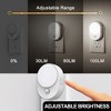 YANSUN 2-Pack 0.6W Plug-In Motion Sensor Night Lights, Oval Shape, White Housing, 5000K White Light, 3-Step Button Dimming (ON, OFF, AUTO), US Plug - 4 of 4